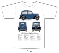 Austin Big Seven 2 door 1938-39 T-shirt Front
